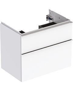 Geberit iCon vanity unit 502304012 74x61.5x47.6cm, 2 drawers, white / lacquered high-gloss / handle chrome-plated