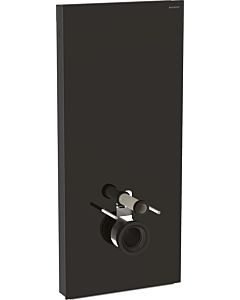 Geberit Monolith wall WC module 131031SJ6 Height 114cm, front glass black, side aluminum black chrome