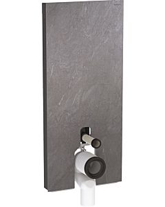 Geberit Monolith Stand-WC-Modul 131033005 Bauhöhe 114cm, Front schieferoptik, Seite aluminium schwarzchrom