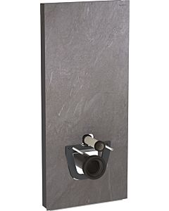 Geberit Monolith wall WC module 131231005 Height 114cm, front slate look, side aluminum black chrome