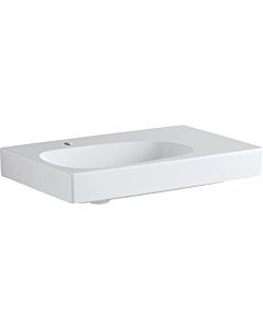 Geberit Citterio lavabo 500545011 75x50cm, trou pour robinetterie à gauche, sans trop-plein, étagère à droite, KeraTect / blanc
