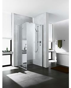 Kermi Diga side panel DITWD08318VPK 83x185cm, silver high gloss, TSG clear clean, on the shower area