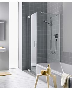 Kermi Filia XP side panel FXTVD10017VPK 100x175cm, silver high gloss, TSG clear clean, shortened next to bathtub