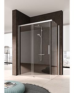 Kermi Nica side wall 2000 -part. NITWR11320VPK 113x200cm, silver high gloss, clear single pane safety glass, clean, right, on the shower area