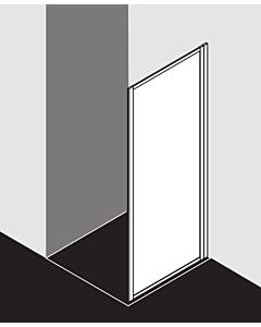 Kermi Seitenwand Nova 2000 80x185, silber/mattglanz, Kerolan Fontana