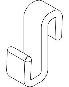 Kermi Nica Handtuchhalter-Haken ZDHHHHHNI000XK transpartent, passend für Seitenwand