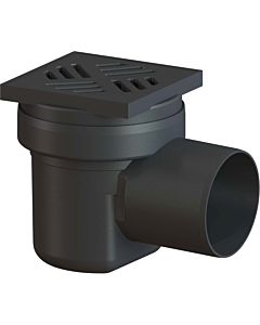 Kessel basement drain 36501 DN 100, slot grating, plastic, black
