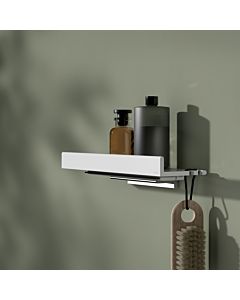 Keuco Reva shower shelf 12859510000 white, with integrated glass wiper