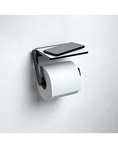 Keuco Plan Black Selection Toilettenpapierhalter 14973370000  mit Ablage, offene Form, schwarz