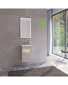 Keuco Stageline vanity unit 32822180101 cashmere decor, clear cashmere glass, 46x62.5x38cm, with electronics, left
