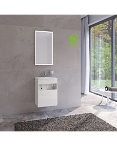 Keuco meuble sous-lavabo Stageline 32822300002 décor blanc , verre blanc clair, 46x62,5x38cm, sans électricité, droite