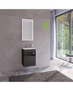 Keuco Stageline vanity unit 32822970002 decor vulcanite, glass vulcanite satined, 46x62.5x38cm, without electrics, right