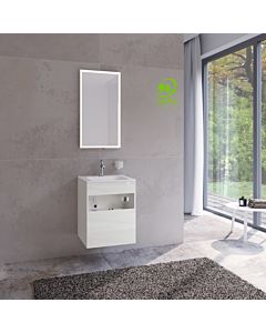 Keuco Stageline Waschtisch-Unterschrank 32842300000 50 x 62,5 x 49 cm, Dekor weiß, Glas weiß klar, ohne Elektrik