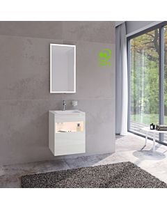Keuco Stageline meuble sous-lavabo 32842300100 50 x 62,5 x 49 cm, décor blanc , verre match1 clair, avec blanc