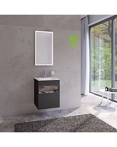 Keuco Stageline vanity unit 32842970100 50 x 62.5 x 49 cm, vulcanite decor, frosted vulcanite glass, with electrics