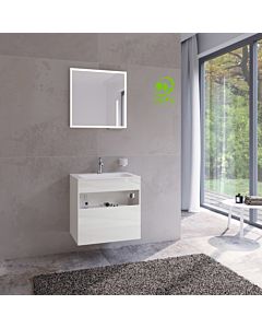 Keuco Stageline vanity unit 32852300000 65 x 62.5 x 49 cm, white decor, white clear glass, without electrics