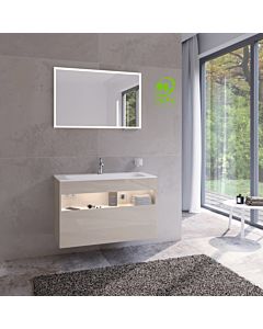 Keuco Stageline vanity unit 32872180100 100 x 62.5 x 49 cm, cashmere decor, clear cashmere glass, with electronics