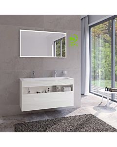 Keuco Stageline vanity unit 32882300000 120 x 62.5 x 49 cm, white decor, clear white glass, without electrics