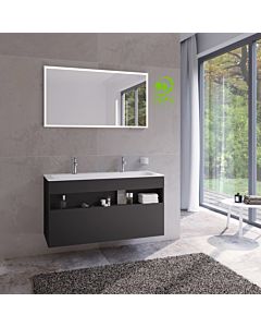 Keuco Stageline vanity unit 32882970000 120 x 62.5 x 49 cm, vulcanite decor, frosted vulcanite glass, without electrics