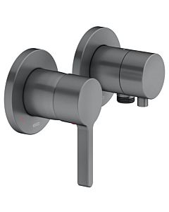 Keuco Edition 400 shower fitting 51551131121 brushed black chrome, concealed fitting, for 2 Verbraucher , including wall connection bend