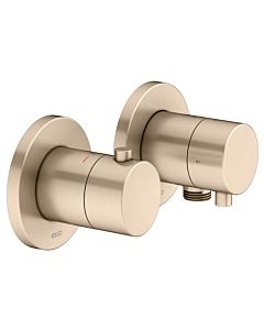 Keuco Edition 400 shower thermostat 51553031121 brushed bronze, for 2 Verbraucher , including wall connection elbow