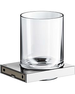 Keuco Edition 90 Square glass holder 19150019000 complete with real crystal glass, chrome-plated