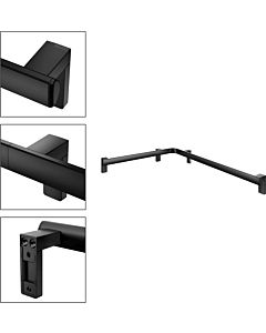 Keuco Axess shower/bath handrail 35011376801 matt black, 650 x 850 mm