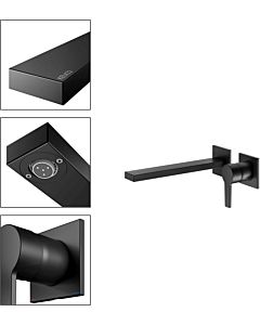 Keuco Edition 11 basin mixer 51116370202 matt black, projection 265 mm, concealed installation