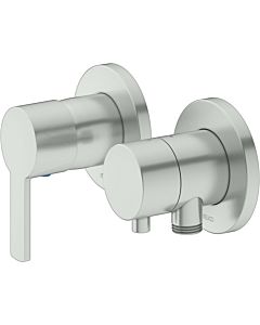 Keuco Plan Blue shower mixer 53951071221 stainless steel finish, for 2 Verbraucher , including wall connection elbow and shower holder