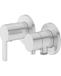Keuco Plan Blue shower mixer 53951171221 aluminum finish, 2 Verbraucher , including wall connection elbow and shower holder