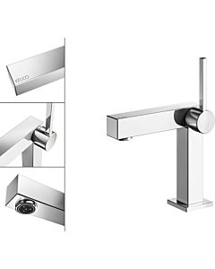 Keuco Edition 90 Square basin mixer 59104010100 projection 115mm, without pop-up waste, chrome-plated
