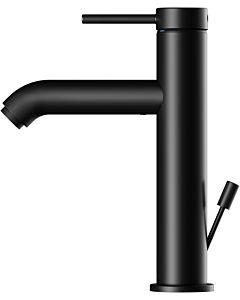 Keuco IXMO Soft basin mixer 59501372001 projection 129mm, with waste fitting, round rosette, matt black