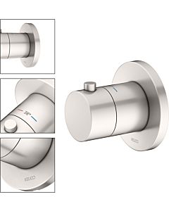 Keuco IXMO shower thermostat 59553050001 concealed installation, round, brushed nickel