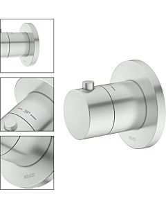 Keuco IXMO shower thermostat 59553070001 concealed installation, round, stainless steel finish
