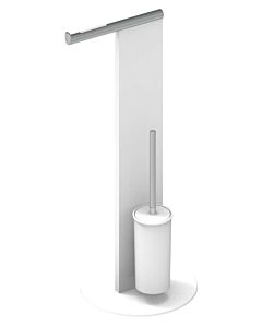 Keuco WC free-standing model 04986510101 Complete toilet brush set, white / chrome-plated