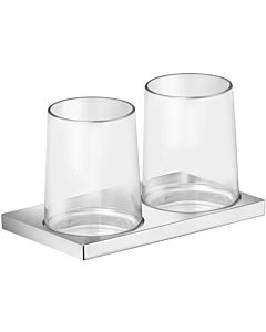 Keuco porte-verre double Edition 11 11151019000 verre cristal, chromé