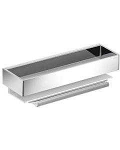 Keuco basket 11159130000 brushed black chrome, with integrated glass squeegee