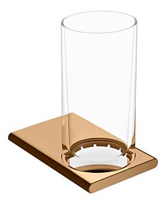 Keuco Edition 400 glass holder 11550039000 brushed bronze, with real crystal glass