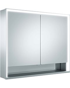 Keuco Royal Lumos mirror cabinet 14303171304 900x735x165mm, silver anodized, mirror heating, 2 short doors, wall porch