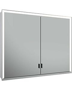 Keuco Royal Lumos mirror cabinet 14303172303 900x735x165mm, silver anodized, 2 long doors, wall porch