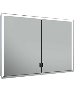 Keuco Royal Lumos mirror cabinet 14304172303 1000x735x165mm, silver anodized, 2 long doors, wall porch