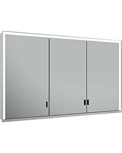 Keuco Royal Lumos Spiegelschrank 14305172303 Wandvorbau, silber-eloxiert, 3 lange Türen, 1200 x 735 x 165 mm