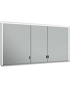 Keuco Royal Lumos mirror cabinet 14306172301 wall extension, silver anodized, covered storage compartment, 1400 x 735 x 165 mm