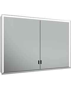 Keuco Royal Lumos mirror cabinet 14308172303 1050x735x165mm, silver anodized, 2 long doors, wall porch