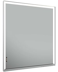 Keuco Royal Lumos mirror cabinet 14311172101 recessed wall, silver anodized, covered storage compartment, 650 x 735 x 165 mm, stop on the right