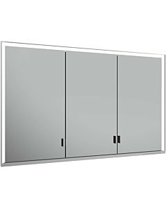 Keuco Royal Lumos mirror cabinet 14315172303 wall installation, silver anodized, 3 long doors, 1200 x 735 x 165 mm