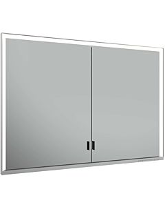 Keuco Royal Lumos mirror cabinet 14318172303 wall installation, silver anodized, 2 long doors, 1050 x 735 x 165 mm