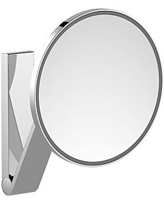 Keuco iLook_move cosmetic mirror 17612139003 beleuchtet , Ø 212 mm, brushed black chrome, UP