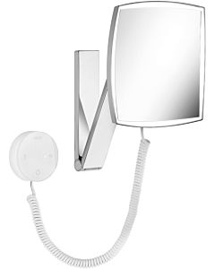 Keuco iLook_move cosmetic mirror 17613019005 beleuchtet , 200 x 200 mm, chrome-plated, spiral cable