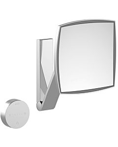 Keuco iLook_move cosmetic mirror 17613179006 beleuchtet , 200 x 200 mm, aluminum finish, beleuchtet cable management